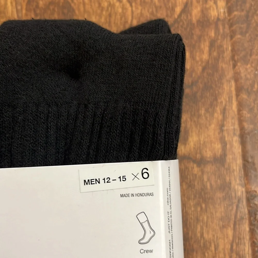 Nike Everyday Crew Cotton Cushioned Socks 6 Pack Size XL